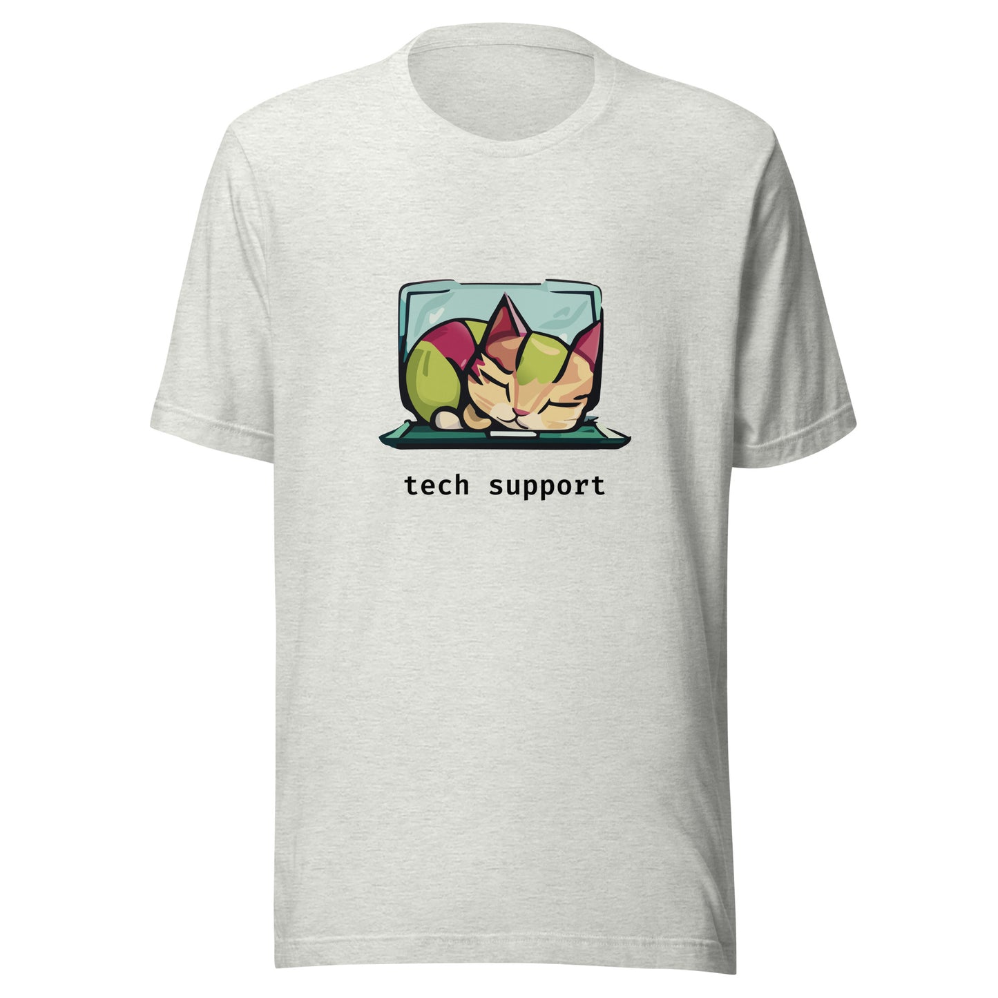 Sleeping Cat Tech Support - Unisex T-shirt