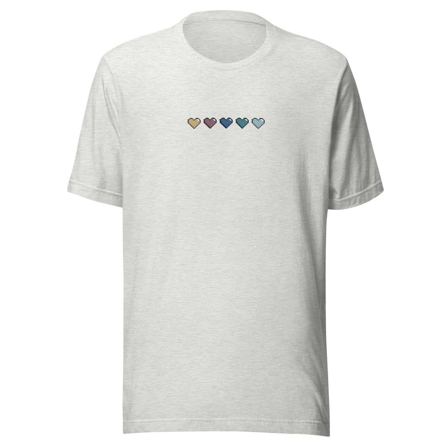 Unisex Pixelated Heart Shirt - Multicolor
