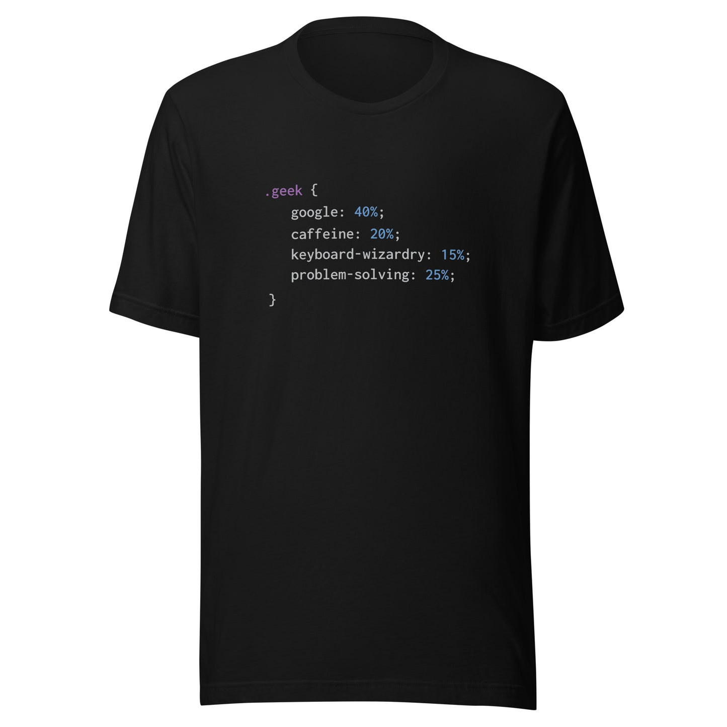 Geek Code (White Text) - Unisex T-shirt