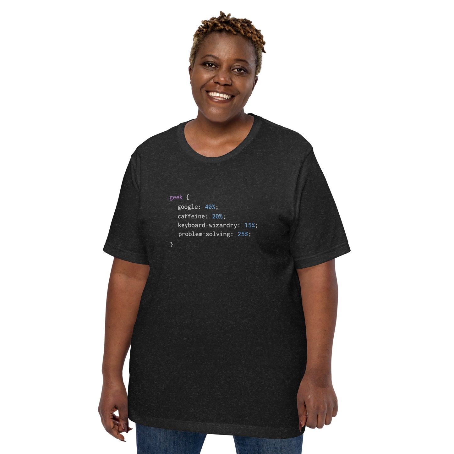 Geek Code (White Text) - Unisex T-shirt