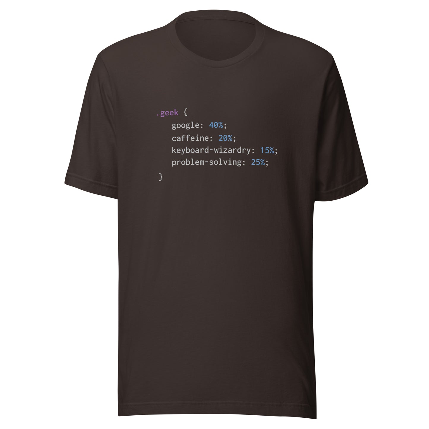 Geek Code (White Text) - Unisex T-shirt