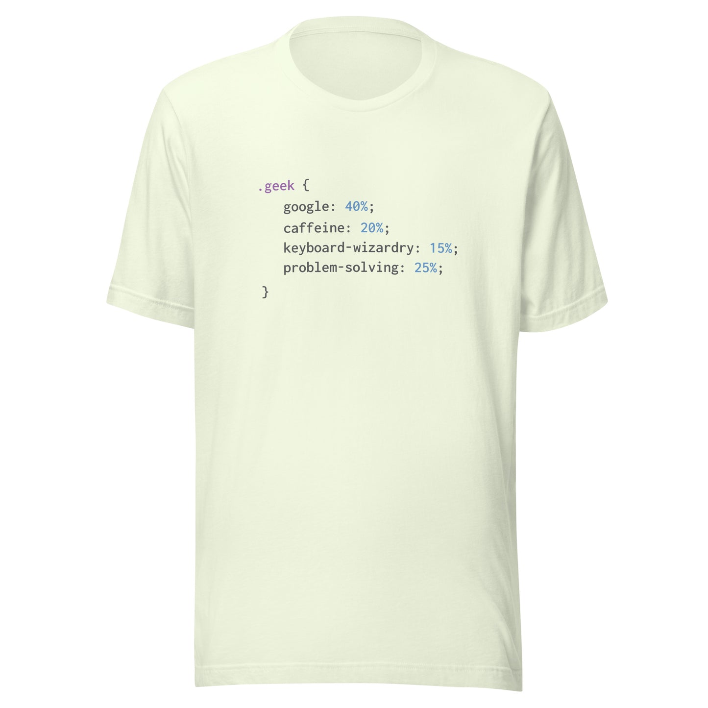 Geek Code (Black Text) - Unisex T-shirt