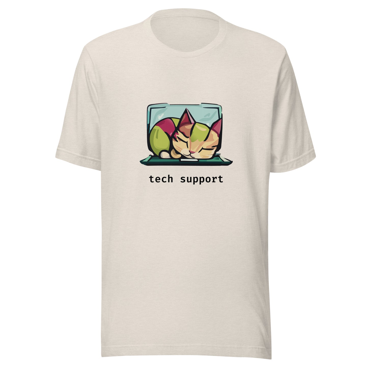 Sleeping Cat Tech Support - Unisex T-shirt