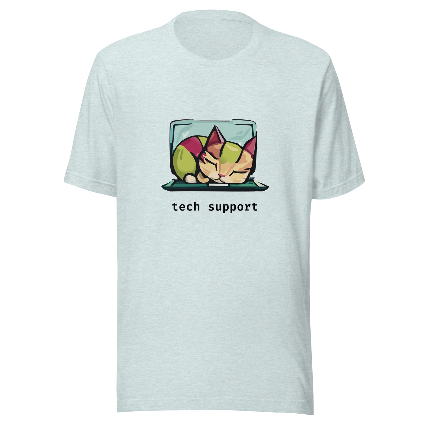 Sleeping Cat Tech Support - Unisex T-shirt