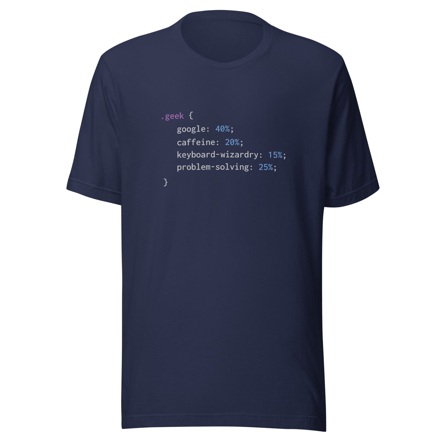 Geek Code (White Text) - Unisex T-shirt