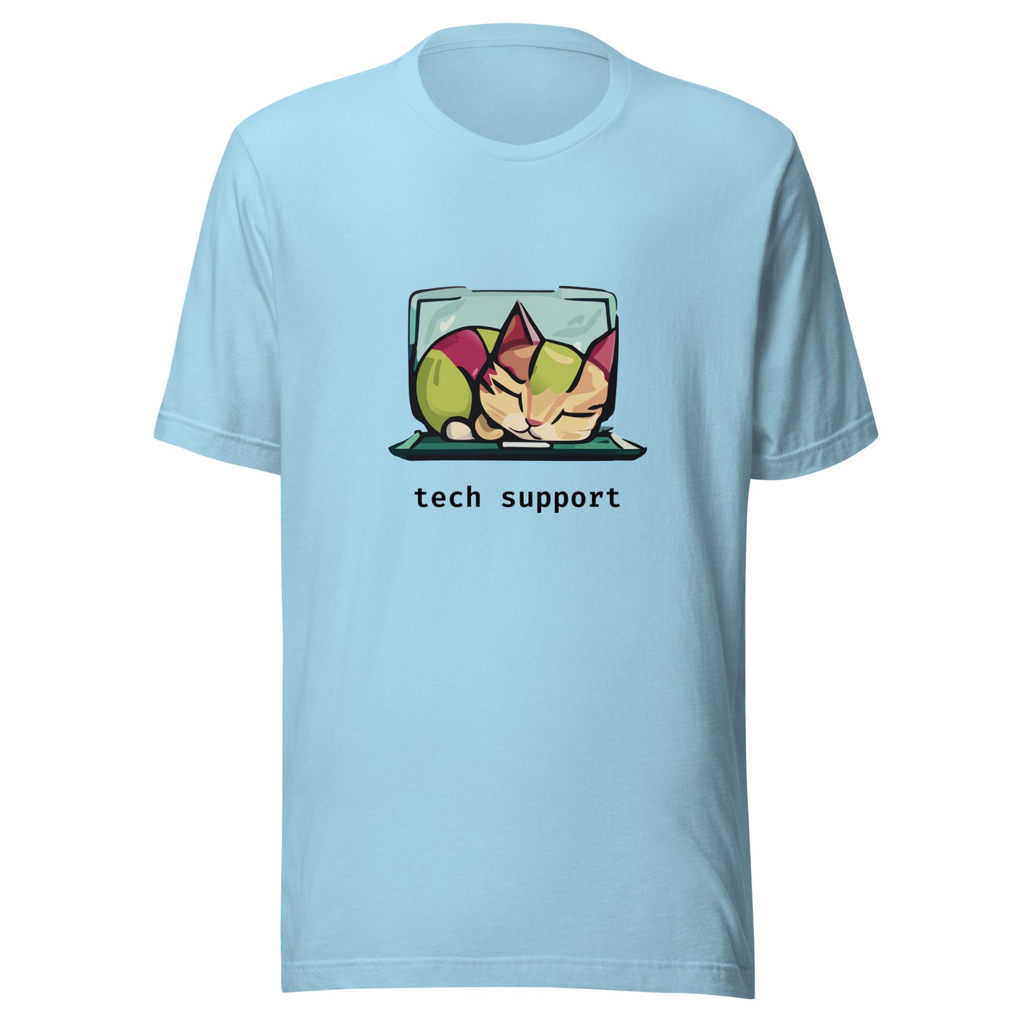 Sleeping Cat Tech Support - Unisex T-shirt
