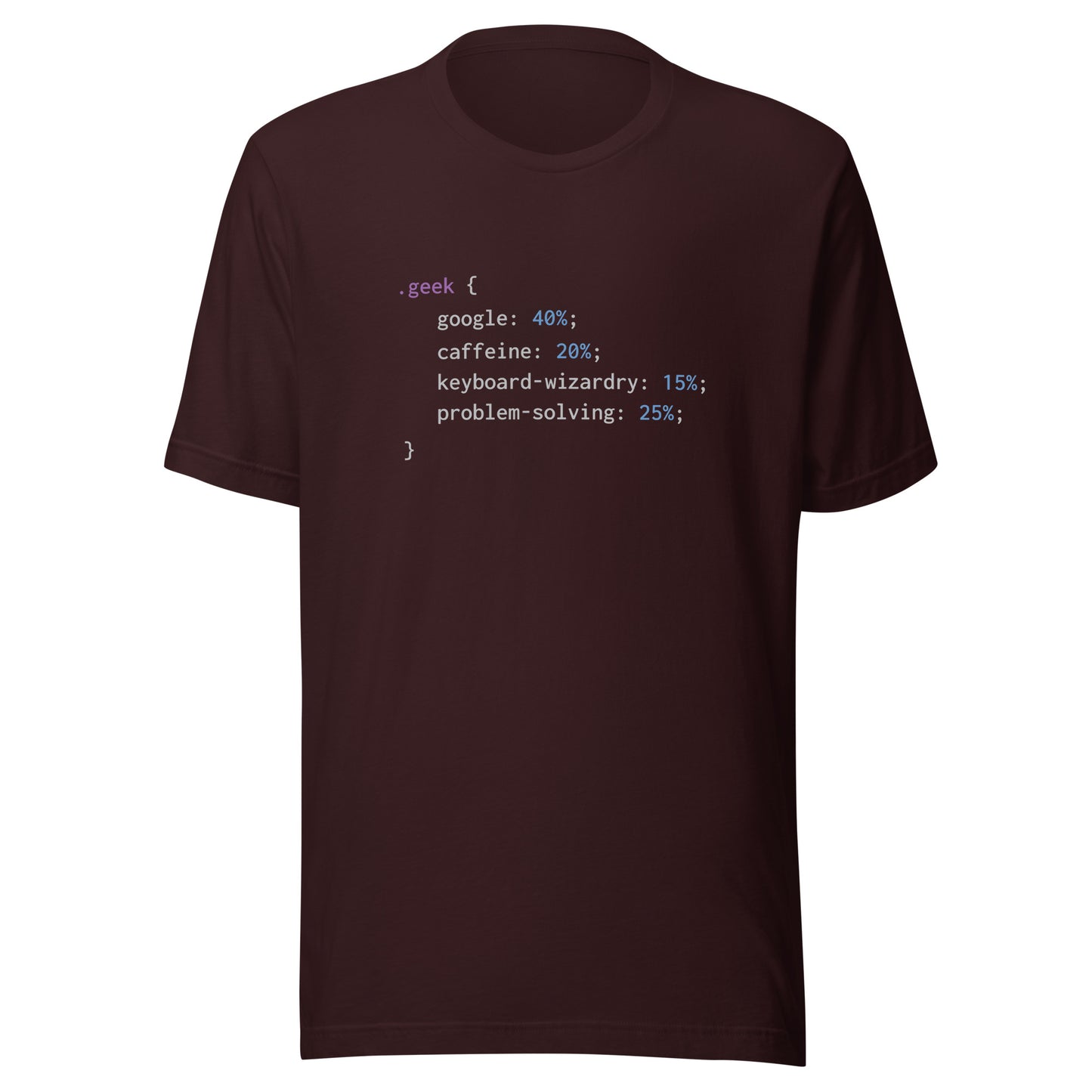 Geek Code (White Text) - Unisex T-shirt