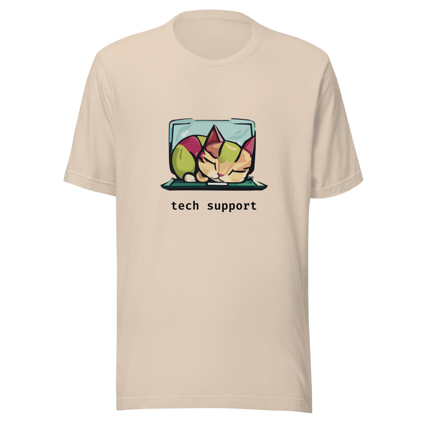 Sleeping Cat Tech Support - Unisex T-shirt