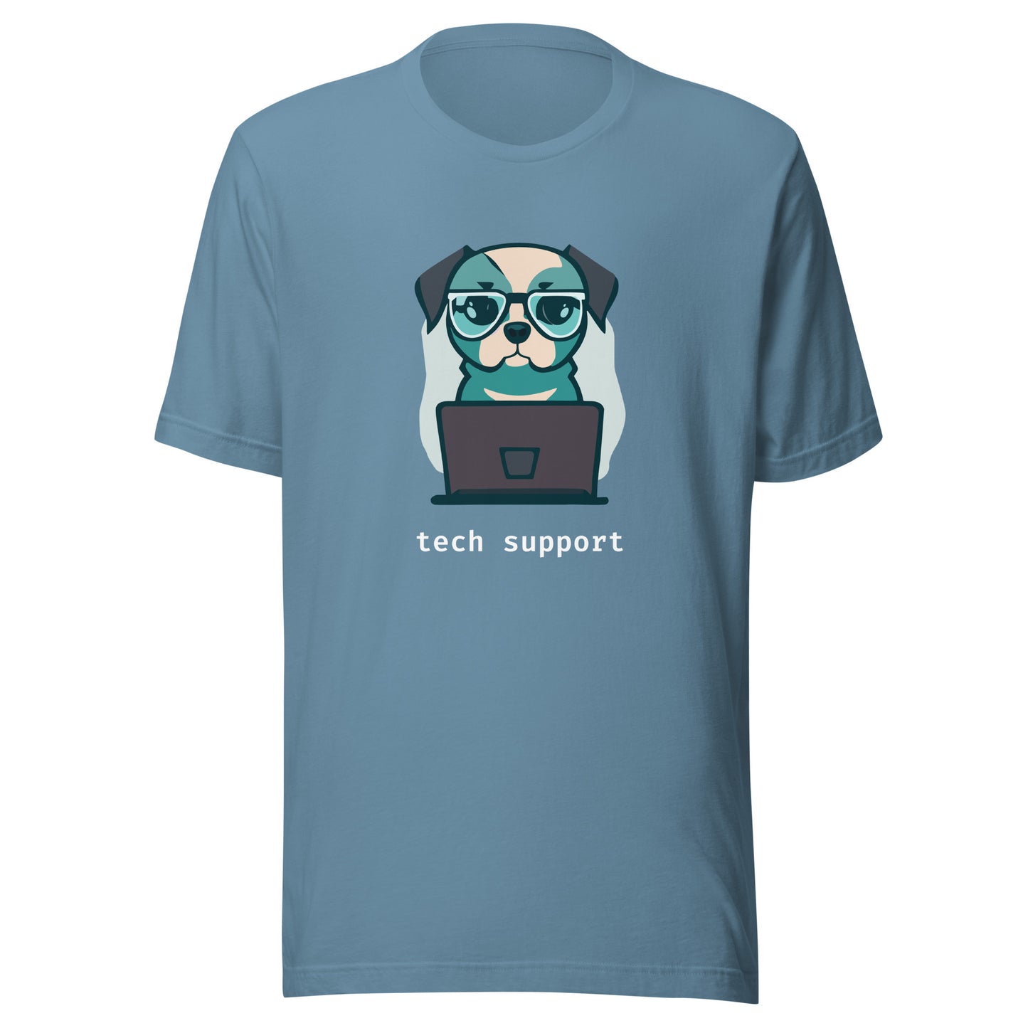 Dog Tech Support - White Text - Unisex T-shirt
