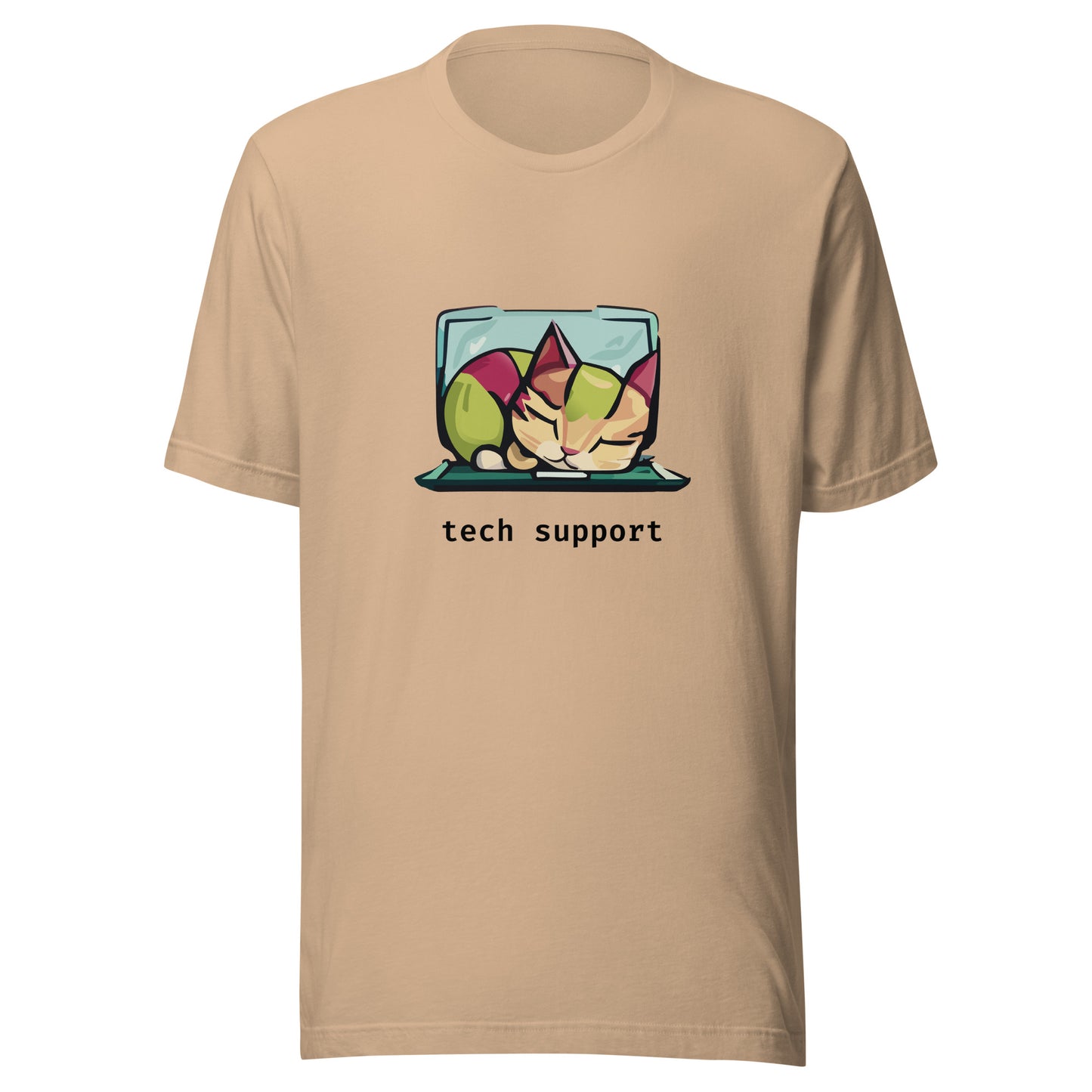 Sleeping Cat Tech Support - Unisex T-shirt