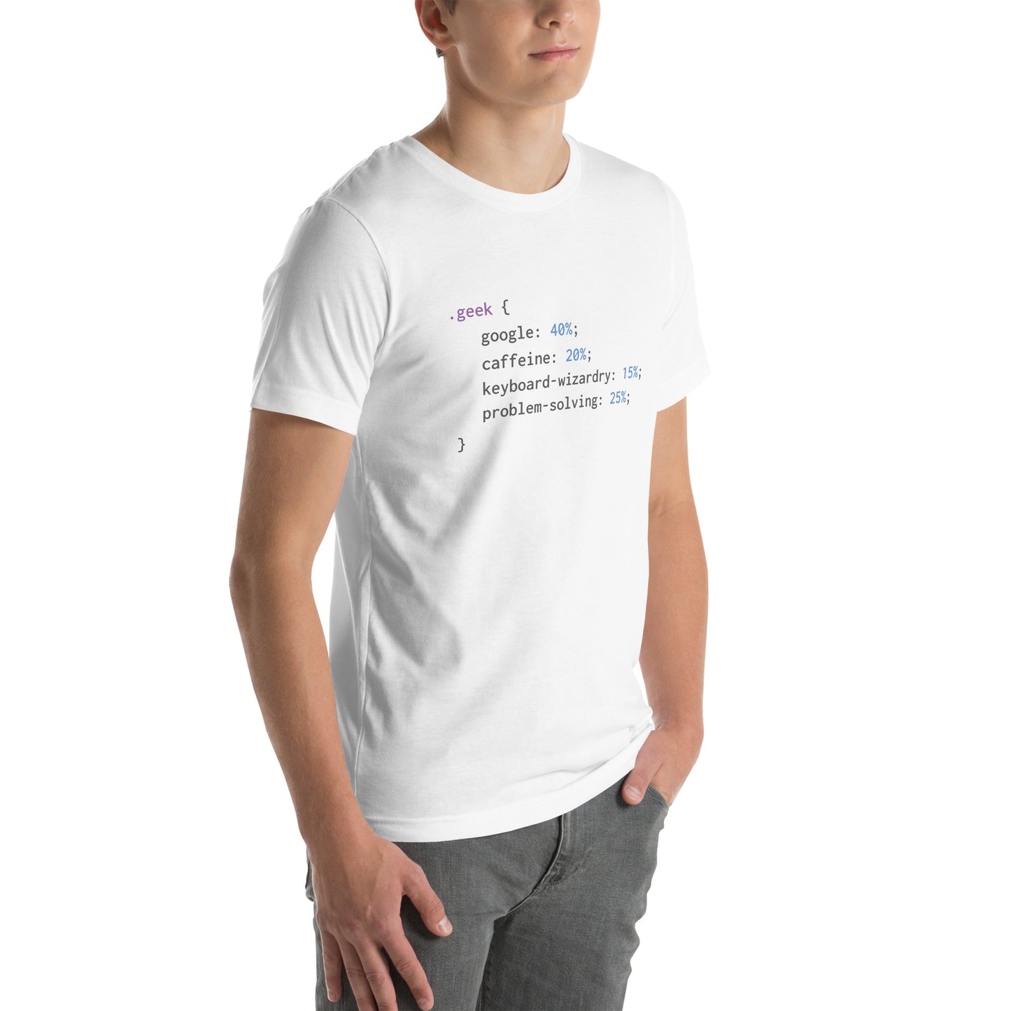 Geek Code (Black Text) - Unisex T-shirt
