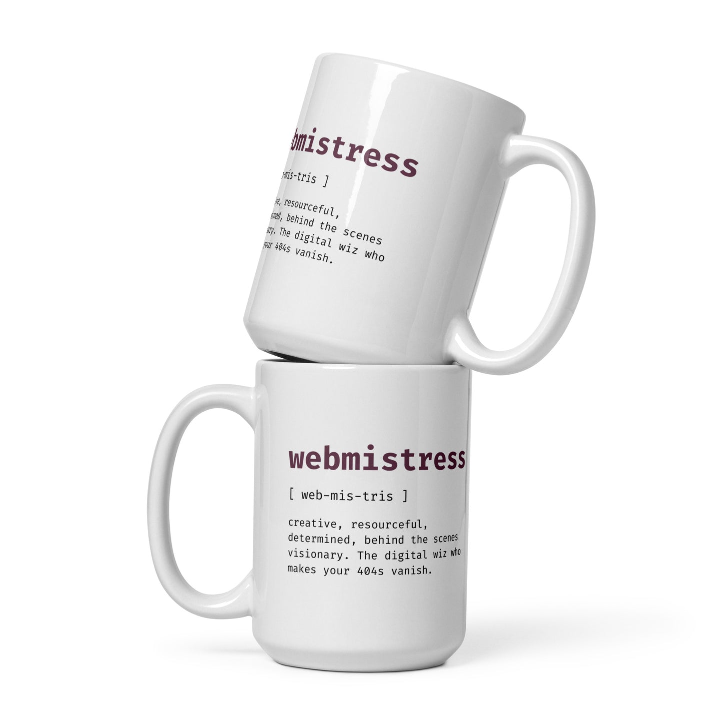 WebMistress Definition White glossy mug