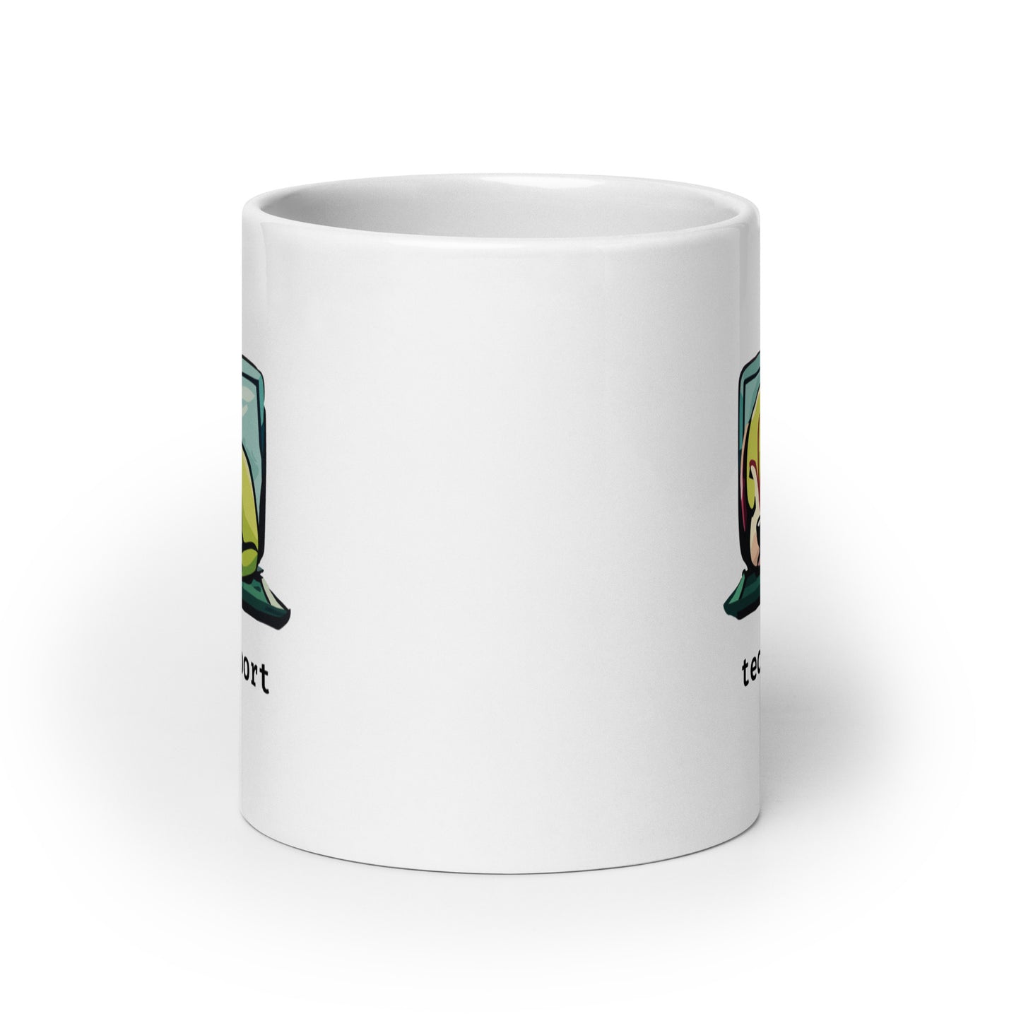 Sleeping Tech Support Dog - White Glossy Mug