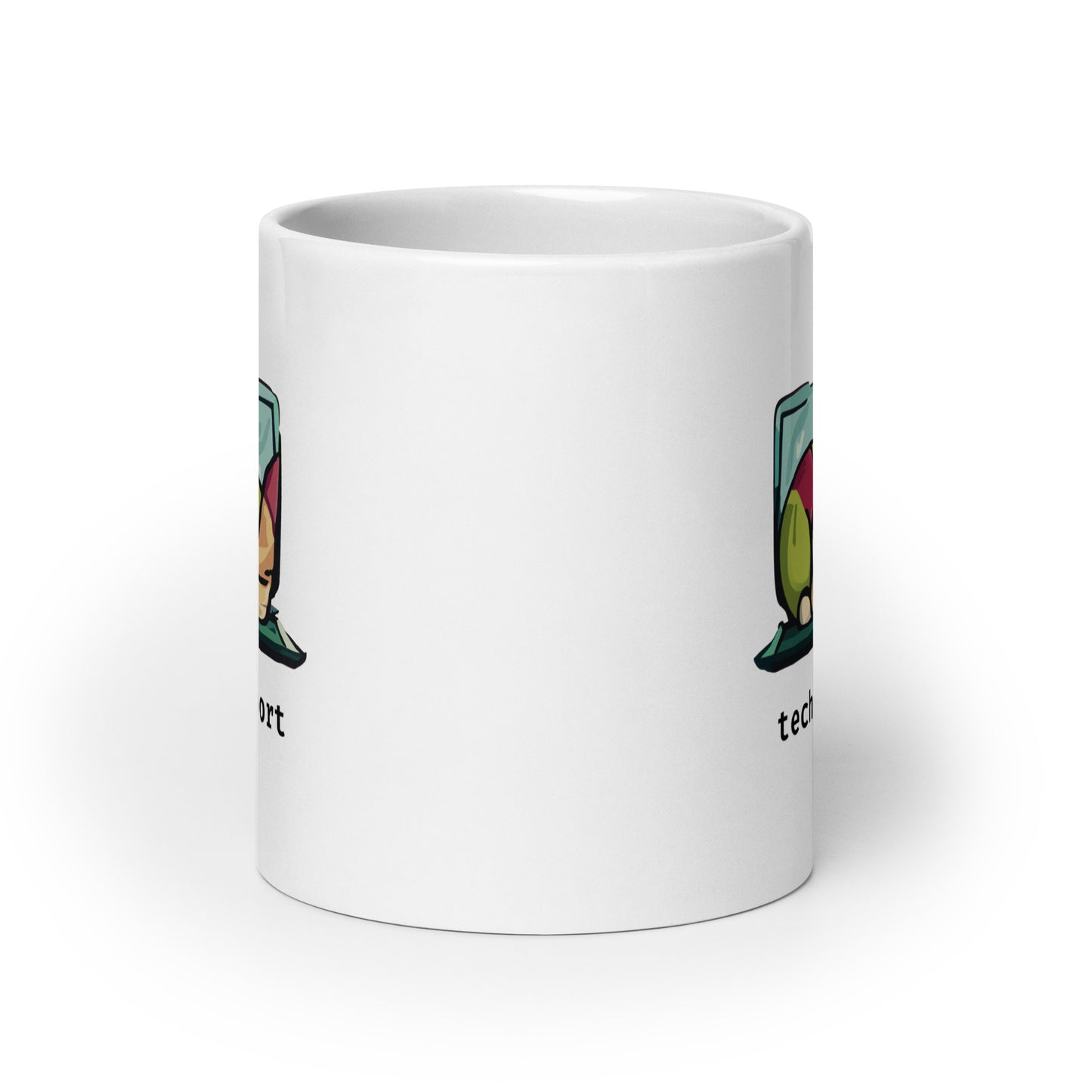 Sleeping Tech Support Cat - White Glossy Mug