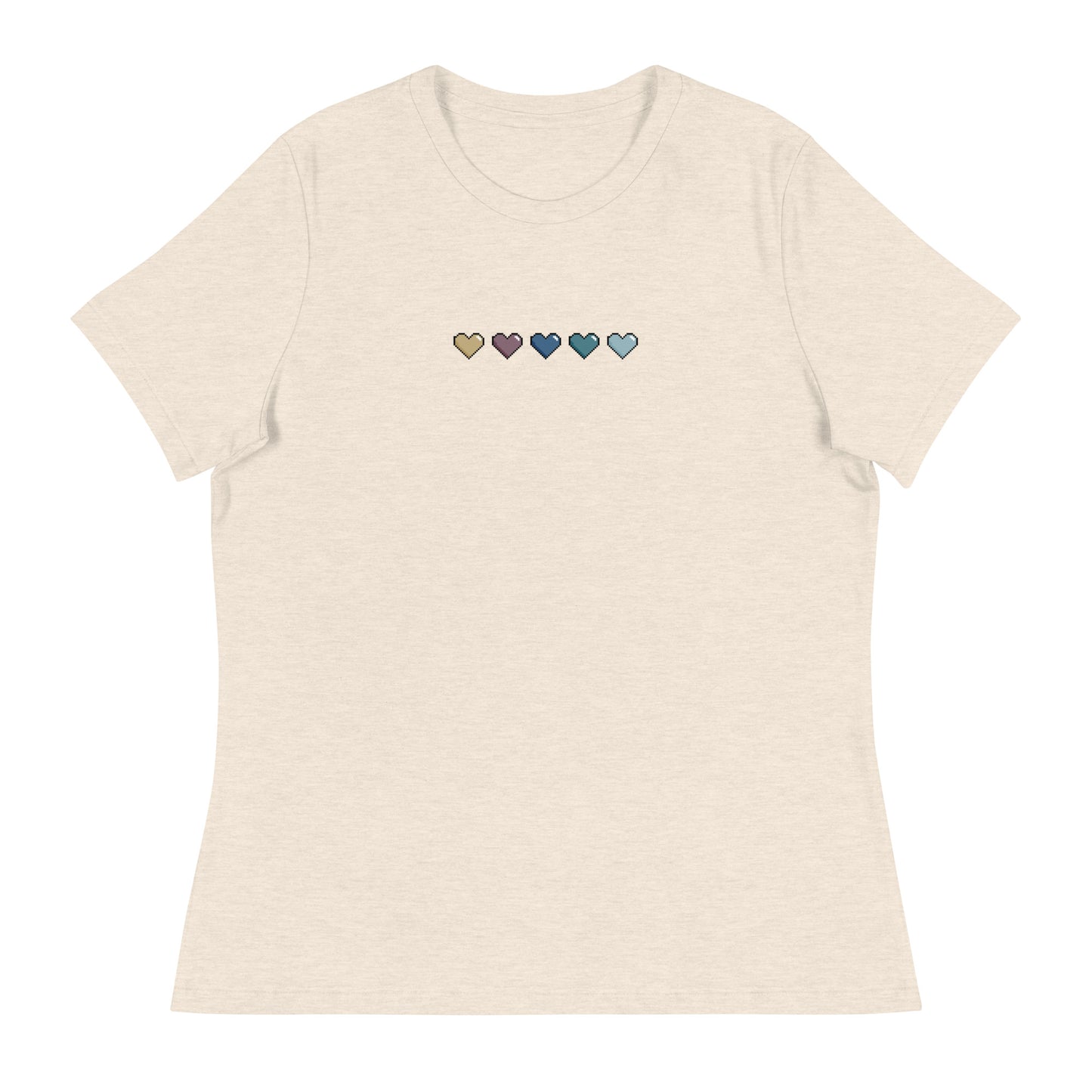 Women's Pixelated Heart Shirt - Multicolor