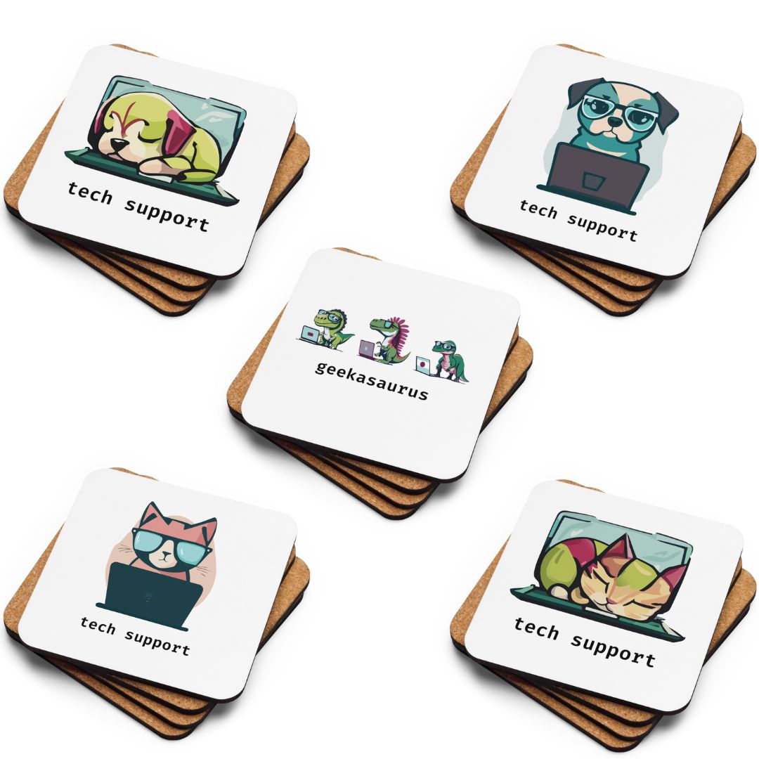 Cork-back Coasters - Animals, Pack of 5