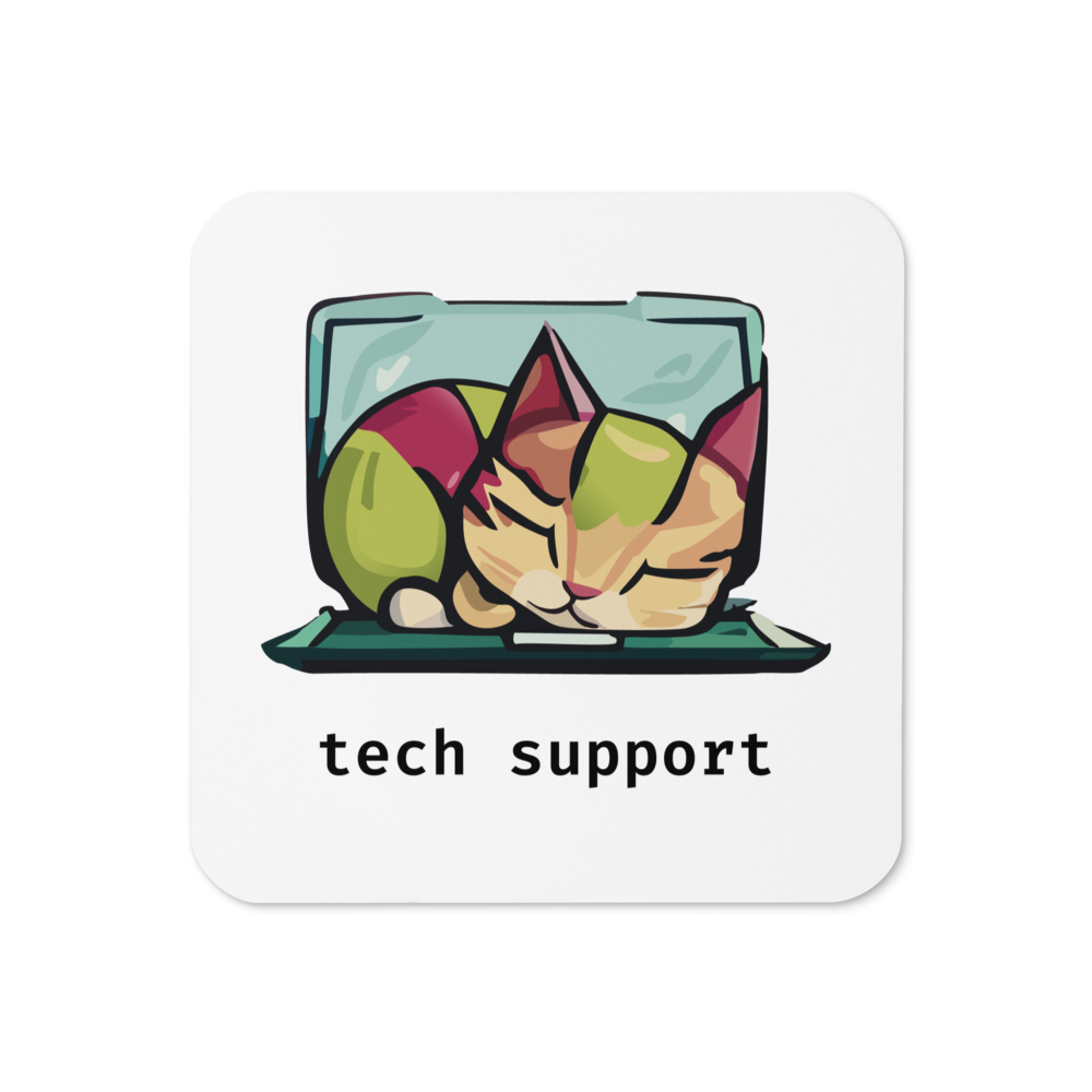 Cork-back Coaster - Sleeping Cat