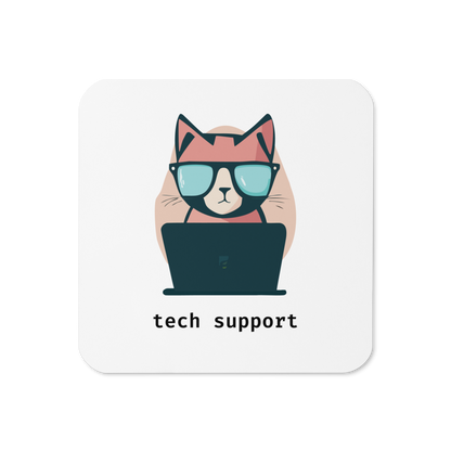 Cork-back Coaster - Cat Tech Support