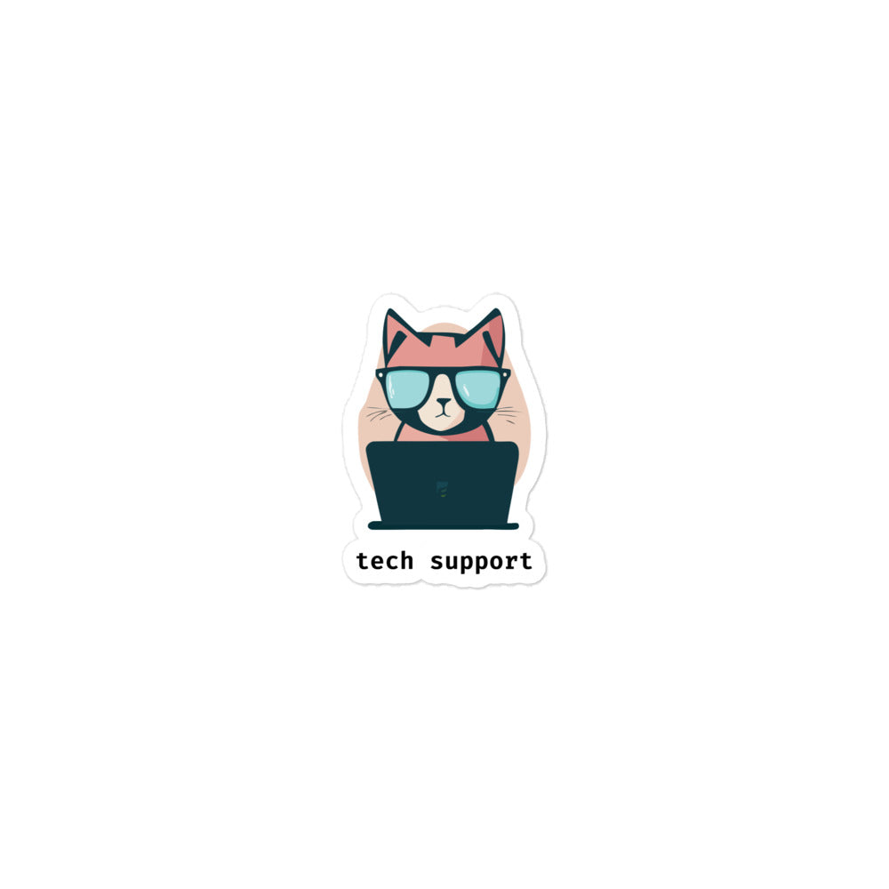 Cat Tech Support Sticker – GeekPack® Swag Shop