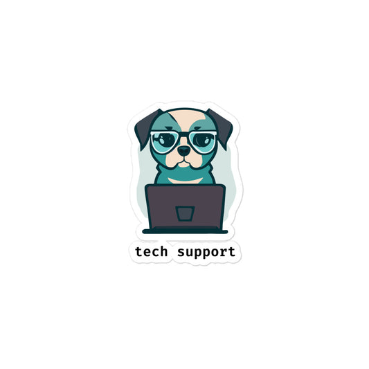 Dog Tech Support Sticker