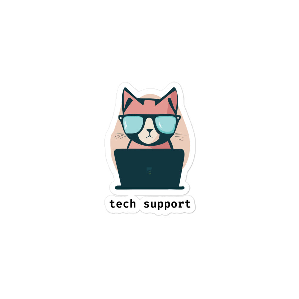 Cat Tech Support Sticker