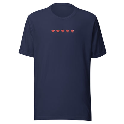 Unisex Red Pixelated Heart Shirt