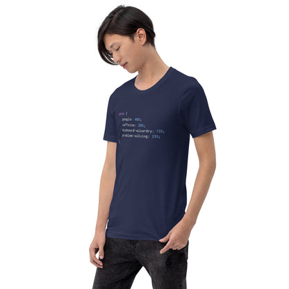 Geek Code (White Text) - Unisex T-shirt