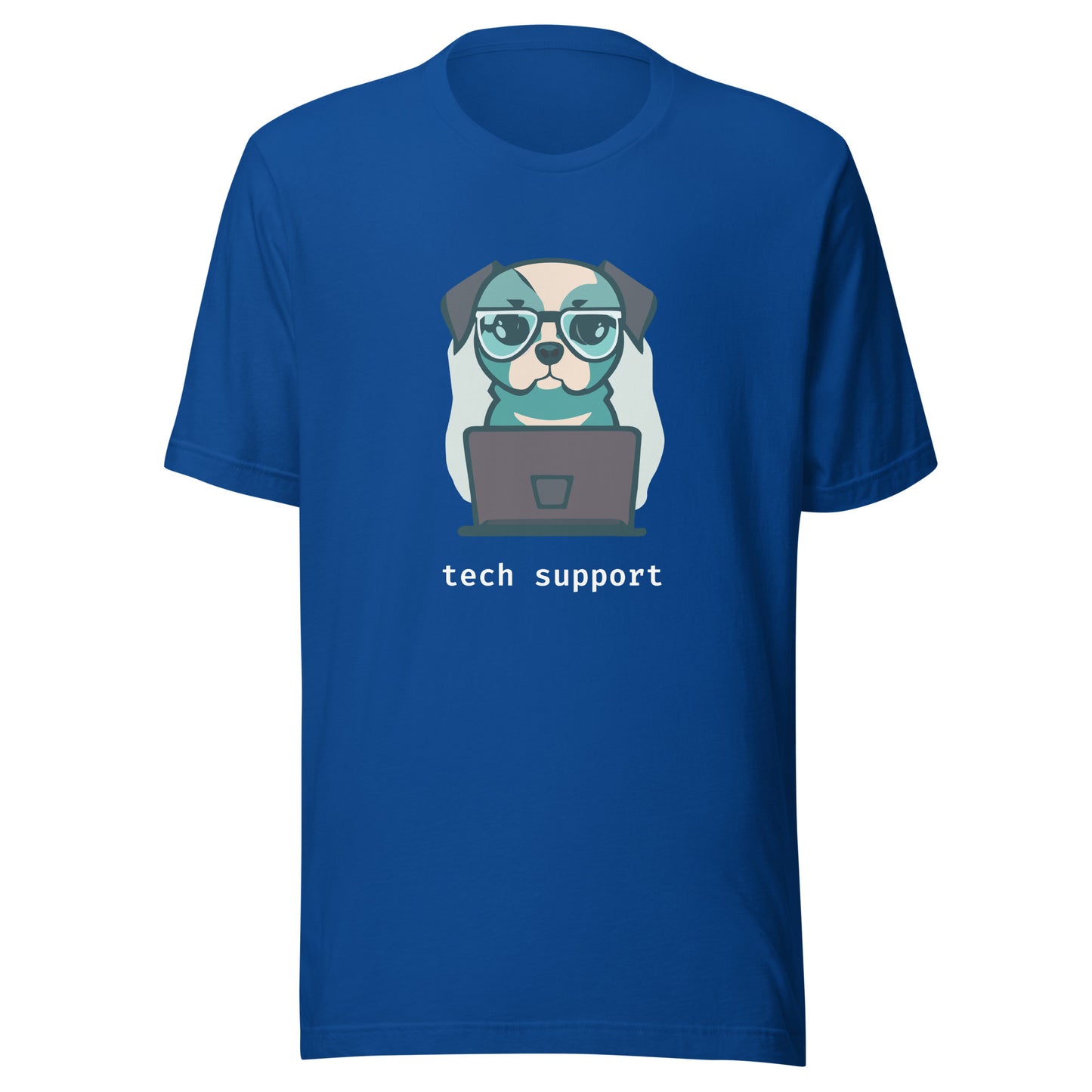 Dog Tech Support - White Text - Unisex T-shirt