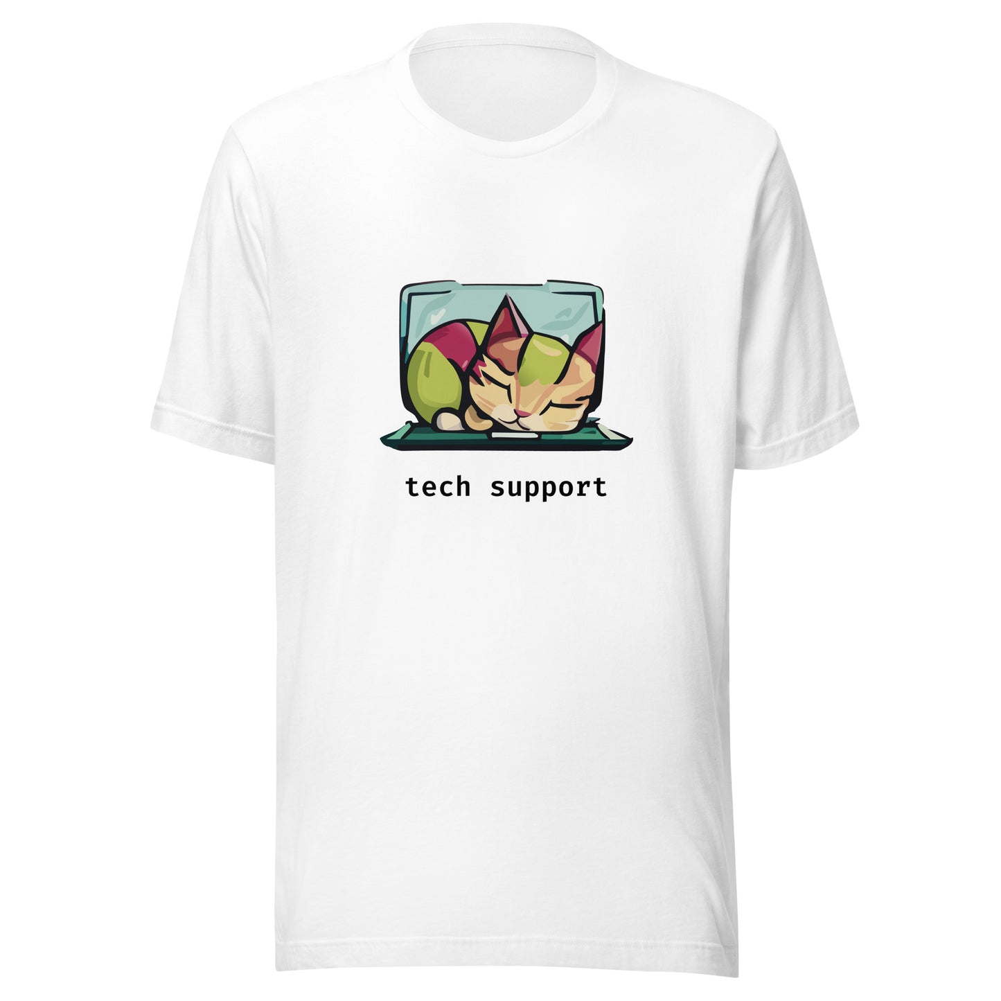 Sleeping Cat Tech Support - Unisex T-shirt