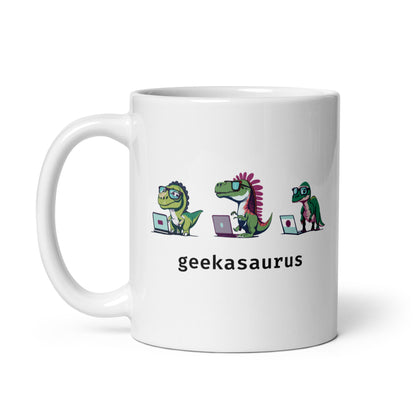 Geekasaurus White Glossy Mug