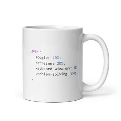 Geek Code White Glossy Mug