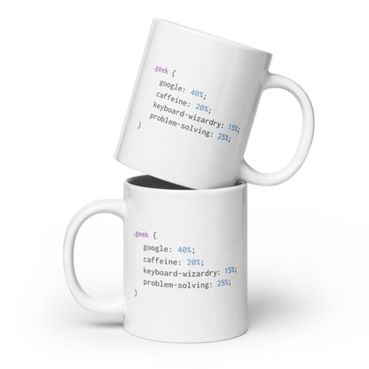 Geek Code White Glossy Mug