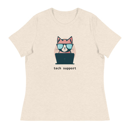 Cat Tech Support Women's Relaxed T-Shirt