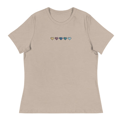 Women's Pixelated Heart Shirt - Multicolor