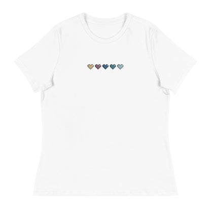 Women's Pixelated Heart Shirt - Multicolor